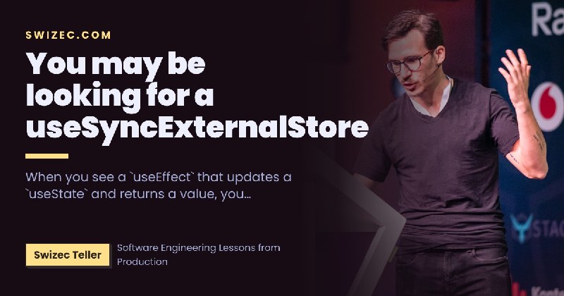You may be looking for a useSyncExternalStore