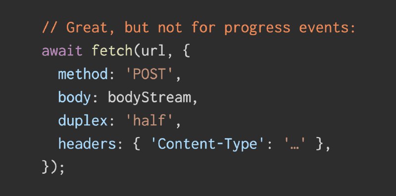 Fetch streams are great, but not for measuring upload/download progress