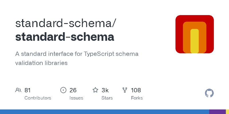 GitHub - standard-schema/standard-schema: A standard interface for TypeScript schema validation libraries