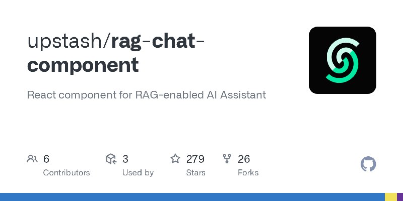 GitHub - upstash/rag-chat-component: React component for RAG-enabled AI Assistant