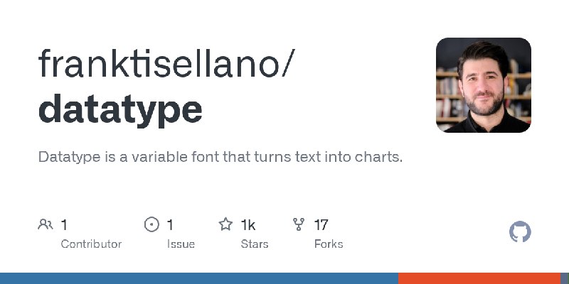 GitHub - franktisellano/datatype: Datatype is a variable font that turns text into charts.