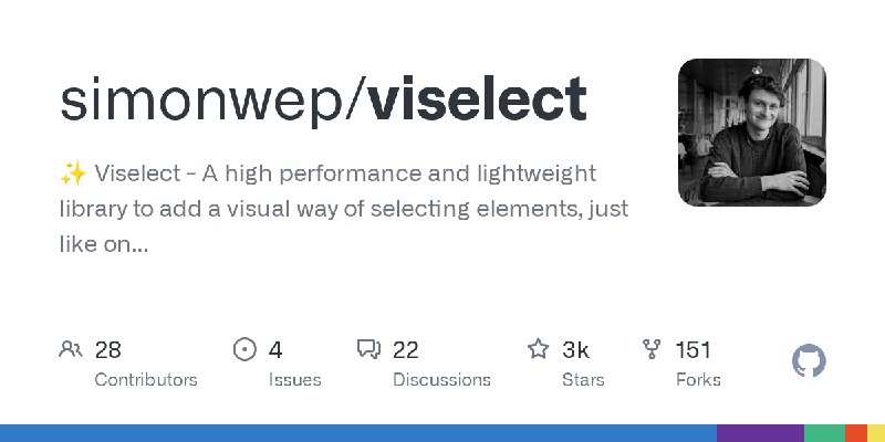 GitHub - simonwep/viselect: ✨ Viselect - A high performance and lightweight library to add a visual way of selecting elements,…