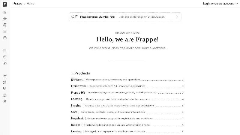 Frappe: Open Source Software