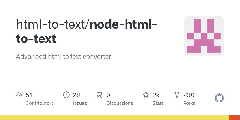 GitHub - html-to-text/node-html-to-text: Advanced html to text converter