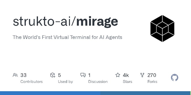 GitHub - strukto-ai/mirage: The World's First Virtual Terminal for AI Agents