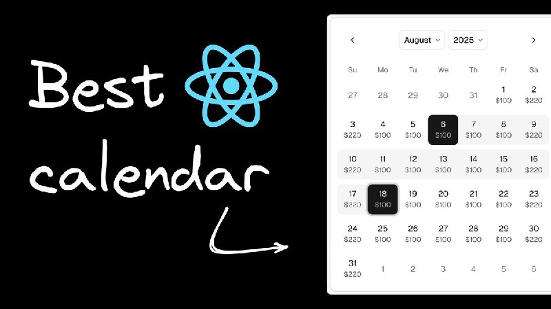 React calendar components: 6 best libraries 2025