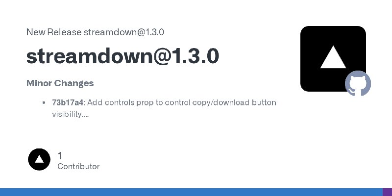 Release streamdown@1.3.0 · vercel/streamdown