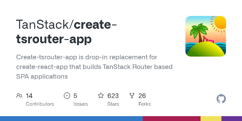 GitHub - TanStack/create-tsrouter-app: Create-tsrouter-app is drop-in replacement for create-react-app that builds TanStack Router…