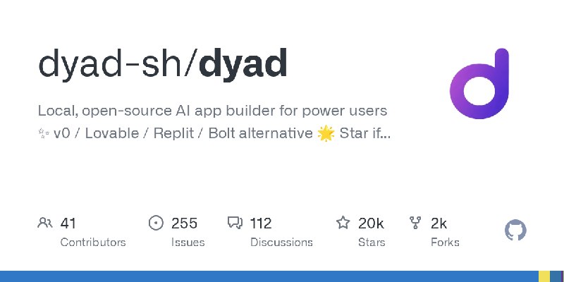 GitHub - dyad-sh/dyad: Local, open-source AI app builder for power users ✨ v0 / Lovable / Replit / Bolt alternative 🌟 Star if you…