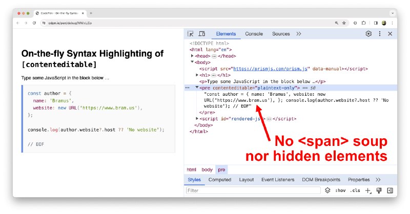Syntax Highlighting code snippets with Prism and the Custom Highlight API