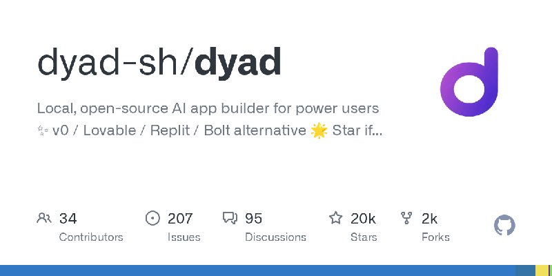 GitHub - dyad-sh/dyad: Local, open-source AI app builder for power users ✨ v0 / Lovable / Replit / Bolt alternative 🌟 Star if you…