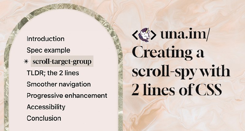 Creating a scroll-spy with 2 lines of CSS