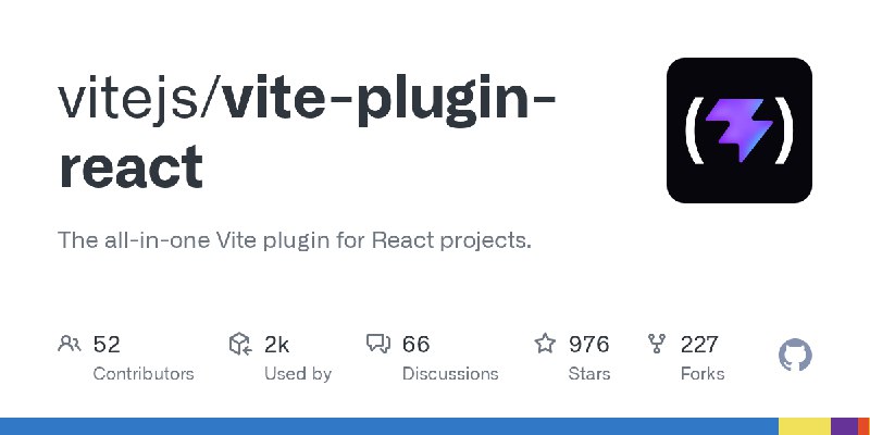 GitHub - vitejs/vite-plugin-react: The all-in-one Vite plugin for React projects.