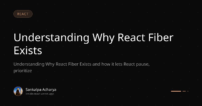 Understanding Why React Fiber Exists